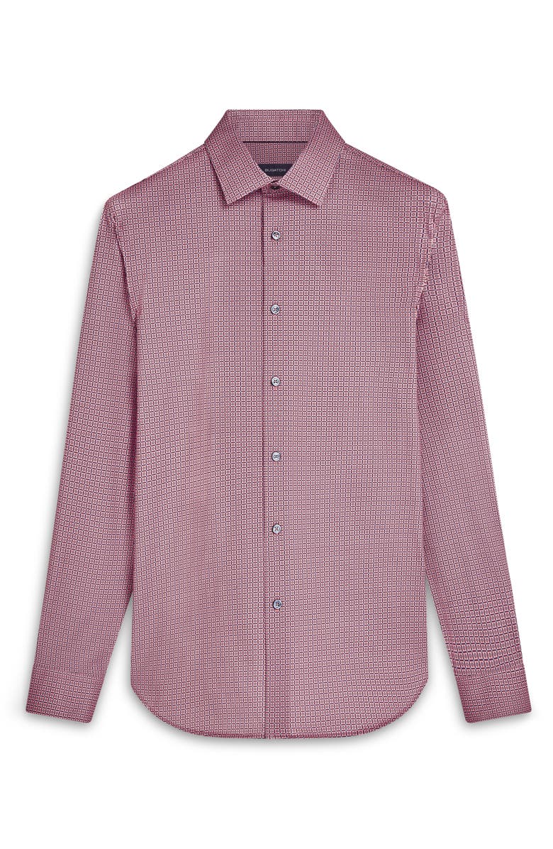 Bugatchi James OoohCotton<sup>®</sup> Geo Print Button-Up Shirt, Alternate, color, 