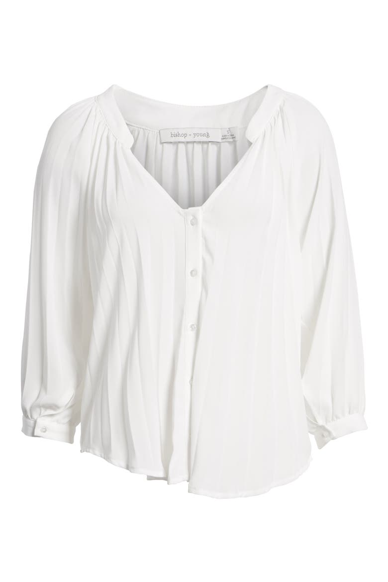 Pleated Top, Alternate, color, WHITE