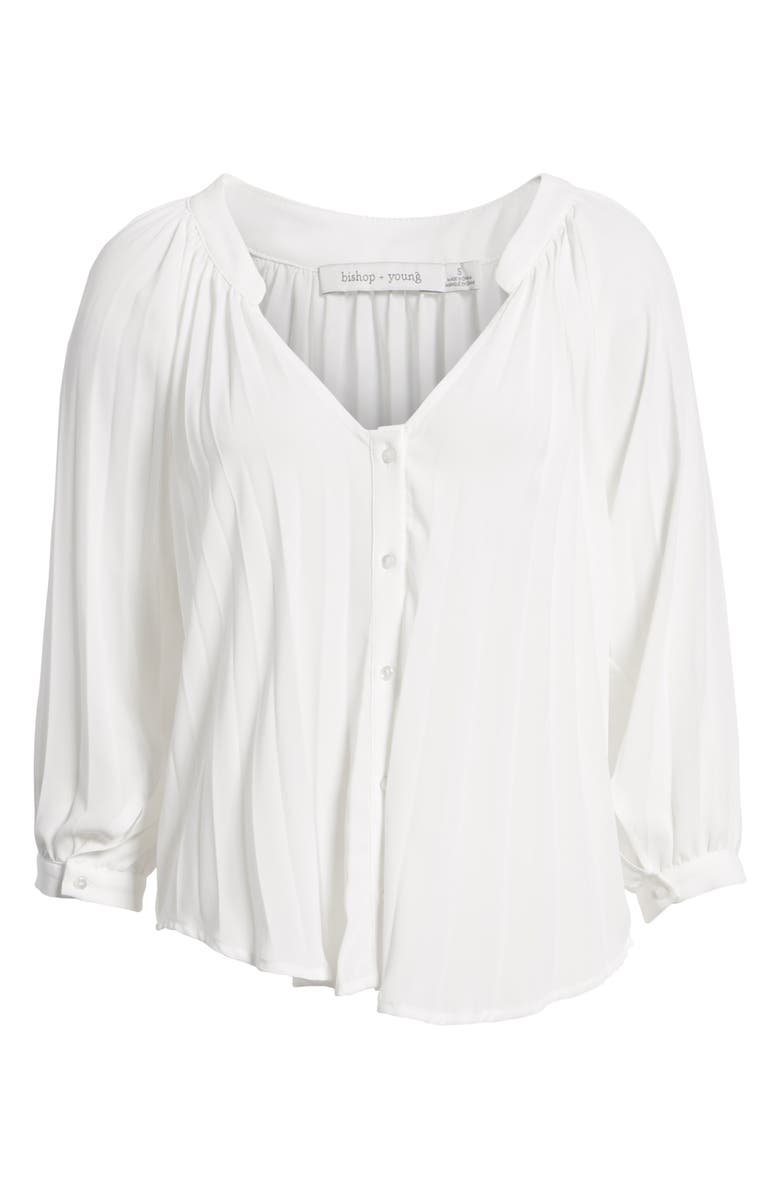 Bishop + Young Pleated Top, Alternate, color,