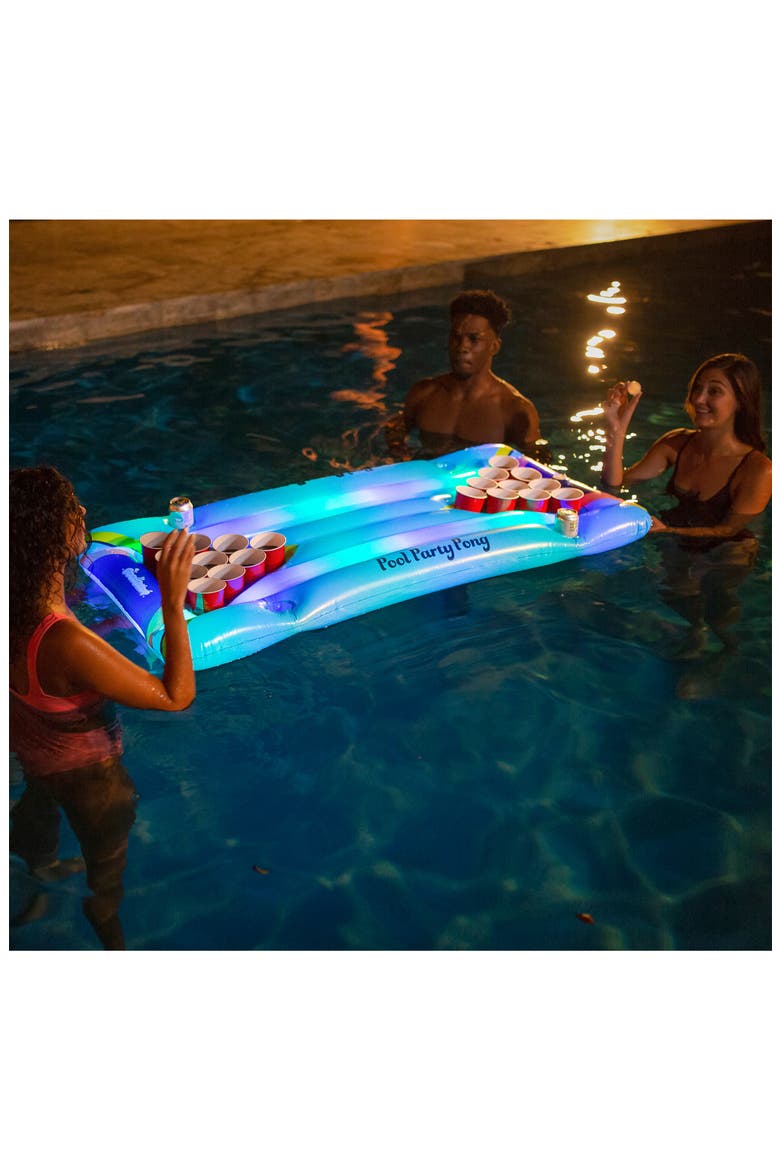 Pool Party Pong LED Raft, Alternate, color, WHITE