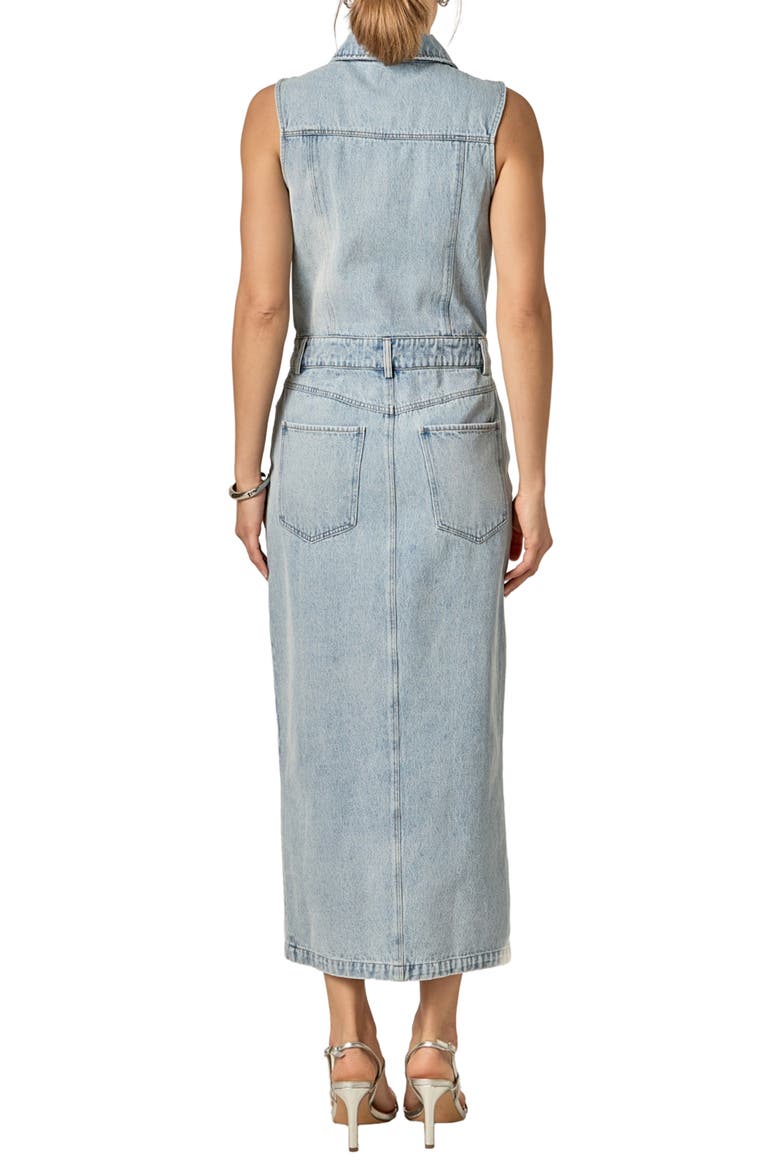 Sleeveless Denim Maxi Dress, Alternate, color, LIGHT BLUE
