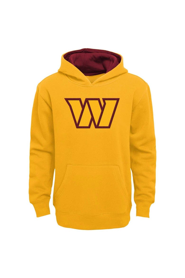 Youth Gold Washington Commanders Prime Pullover Hoodie, Main, color, Gold