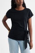 Caslon® Drop Shoulder Tie Front Top