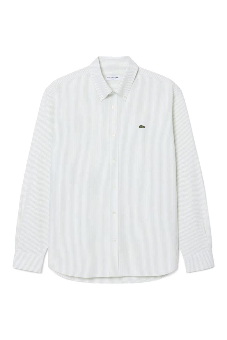 Regular Fit Striped Oxford Shirt, Alternate, color, TEA/ WHITE