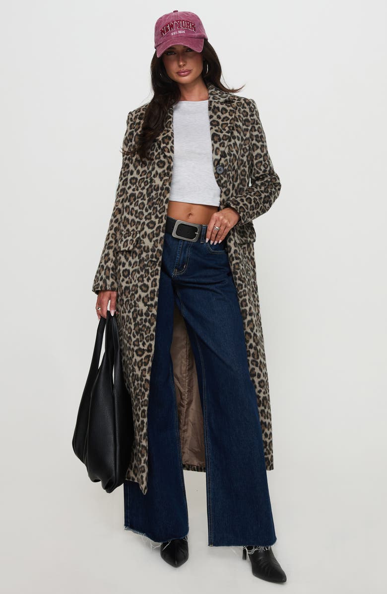 Princess Polly Cosmo Leopard Sport Coat, Alternate, color,