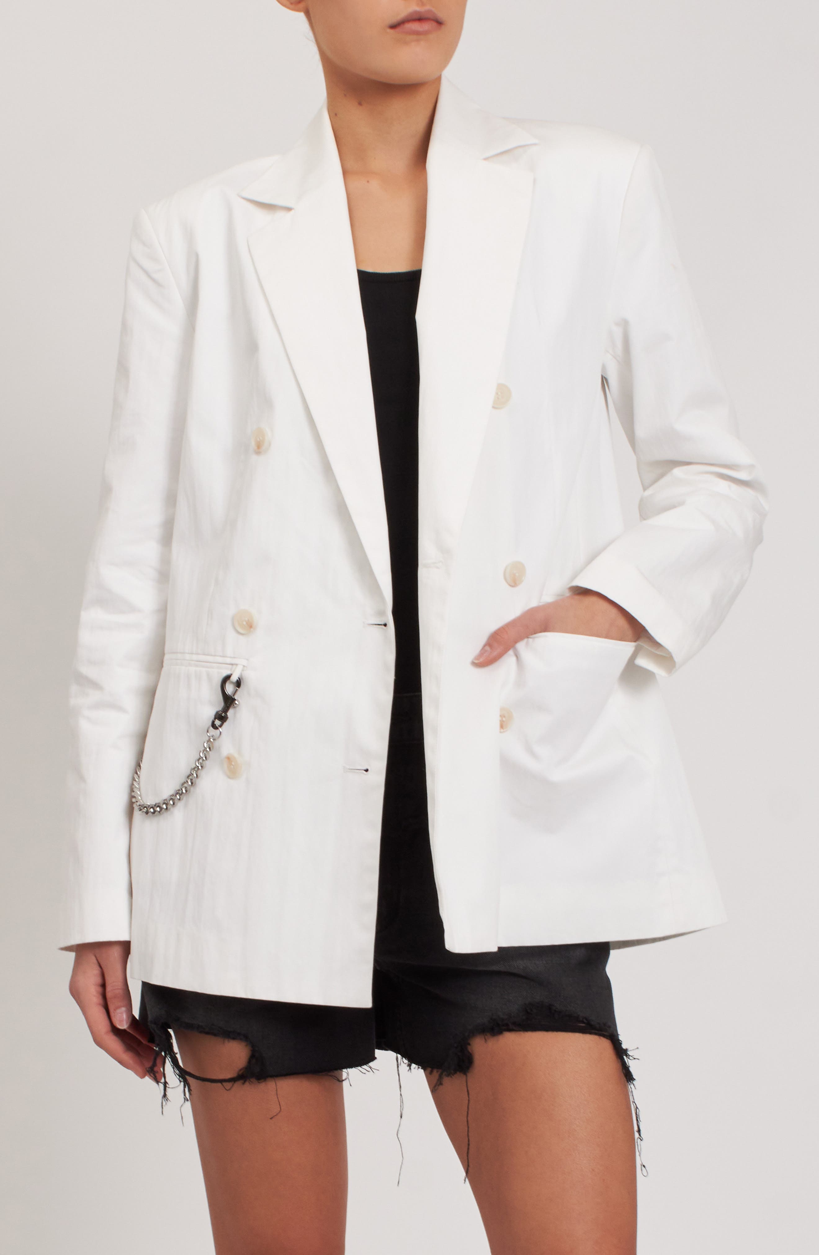 Rebecca Minkoff Brooklyn Chain Double Breasted Blazer