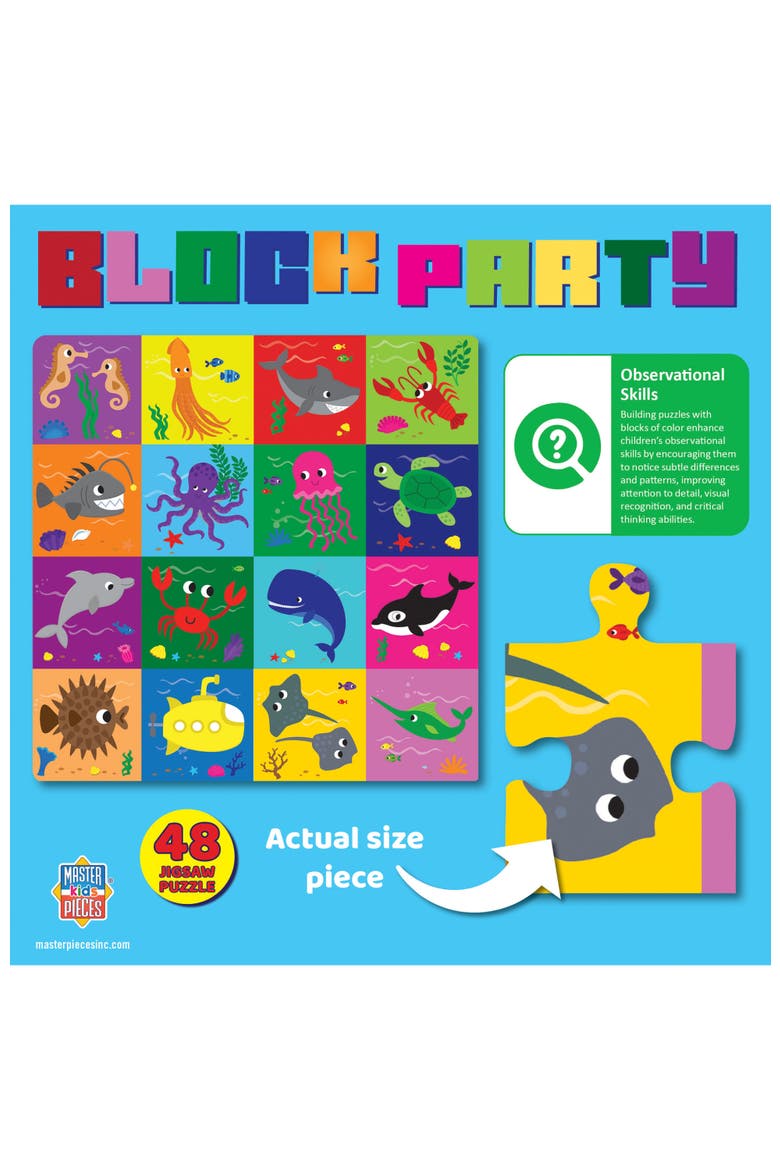 Block Party Undersea 48 Piece Puzzle, Alternate, color, Multicolor