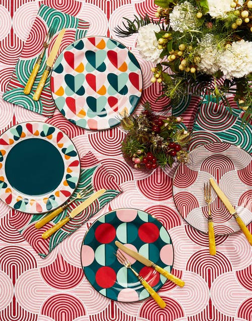 La Doublej Dessert Plates Set Of 2 Sfere Dark Green In Sfere Dark Green