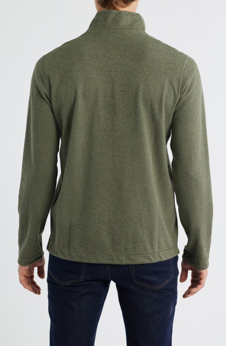 Johnston & Murphy Icon Reversible Quarter Zip, Alternate, color, Olive/ Charcoal