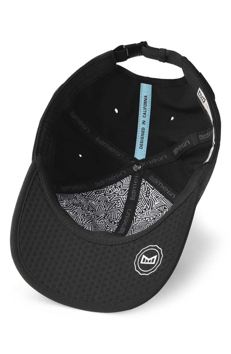 Melin Legend Packable Hydro 6-Panel Snapback Ball Cap, Alternate, color, Black
