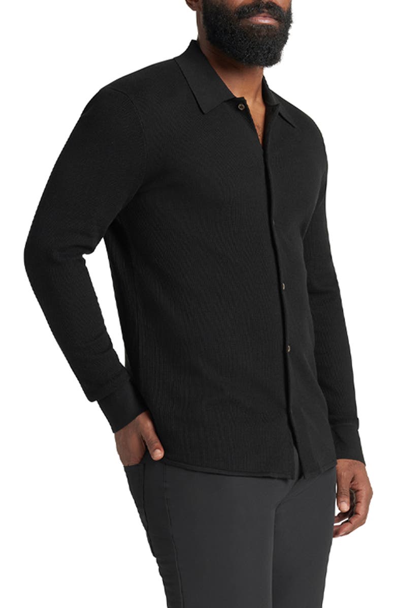 Goodlife Mini Waffle Long Button-Up Shirt, Alternate, color, 