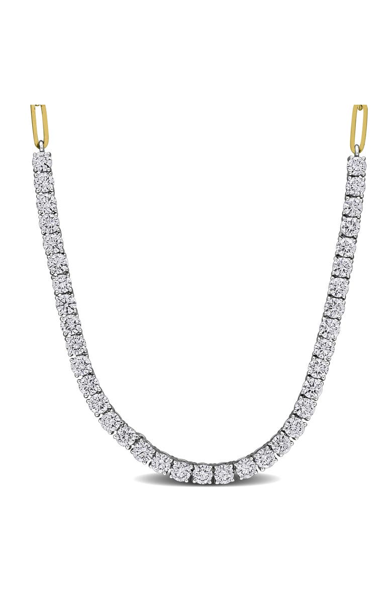 Julianna B. Lab-Grown Diamond Tennis Oval Link Necklace 14k, Main, color,