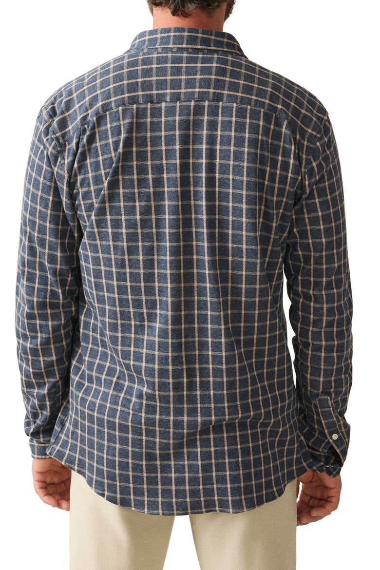 Coastline Knit Button-Down Shirt, Alternate, color, TWILIGHT CHECK