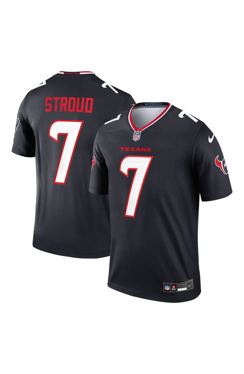 Nike Men's Nike C.J. Stroud Navy Houston Texans Team Legend Player Performance Top, Alternate, color, Navy