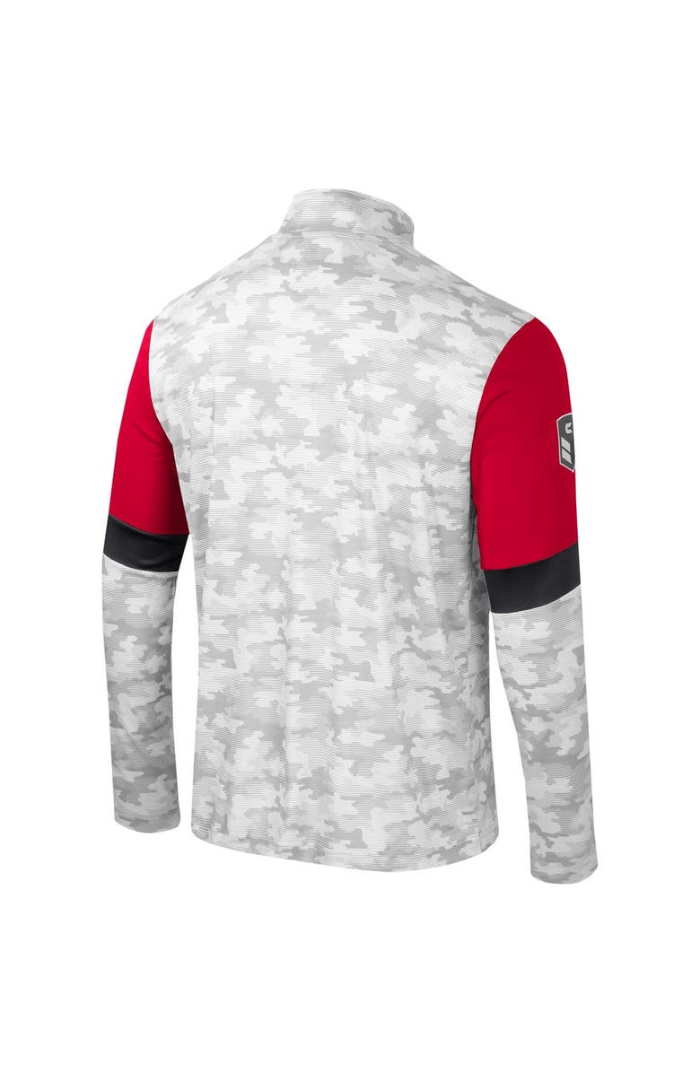 COLOSSEUM Men's Colosseum Camo Nebraska Huskers OHT Military Appreciation Tomahawk Quarter-Zip Windshirt, Alternate, color,