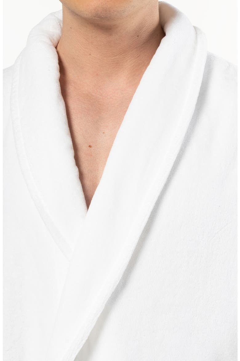 Anovia Velour Cotton Robe, Alternate, color, WHITE