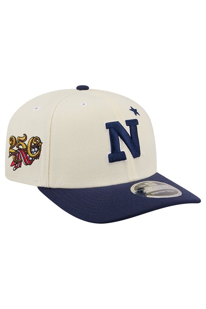 Men's New Era Cream/Navy Navy Midshipmen America's 250th 9SEVENTY Adjustable Hat, Main, color, Cream