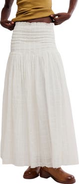 Free People Raven Smocked Maxi Skirt