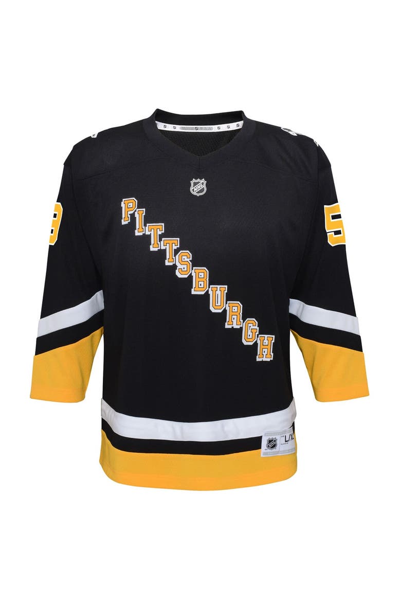 Youth Jake Guentzel Black Pittsburgh Penguins 2021/22 Alternate Replica Player Jersey, Alternate, color, Black