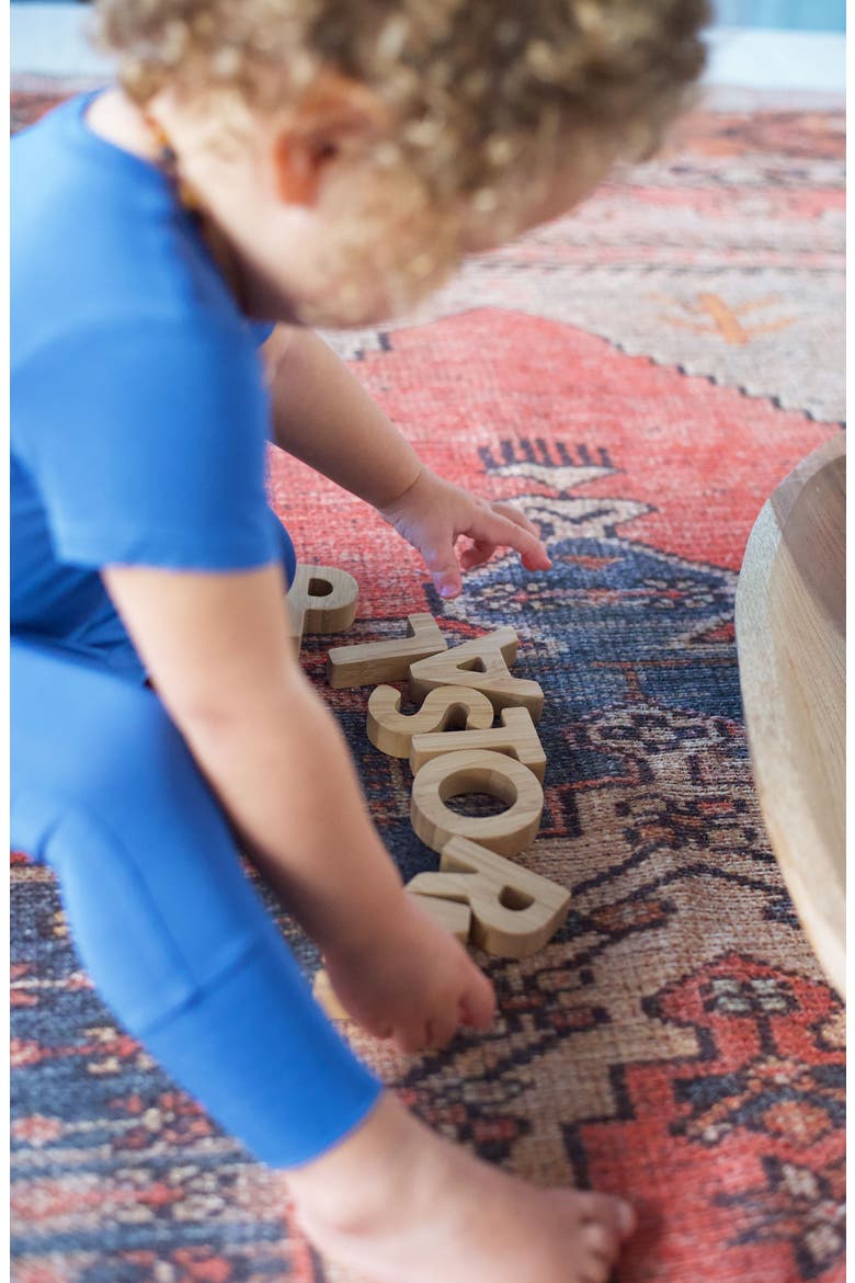 Wooden Alphabet Letters, Alternate, color, Natural Bamboo