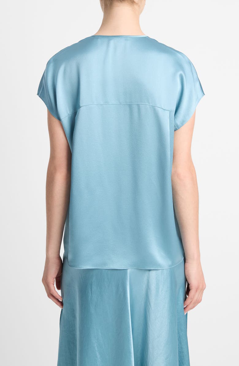 Vince Split Neck Silk Top, Alternate, color, 
