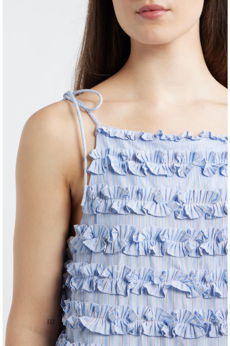 Leili Ruffle Sleeveless Minidress, Alternate, color, MINI BUSINESS STRIPE