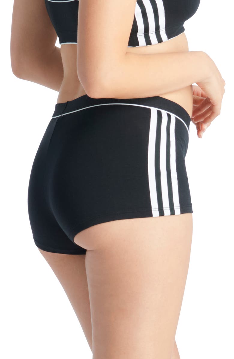 adidas Originals 3-Stripes Boyshorts, Alternate, color, Black