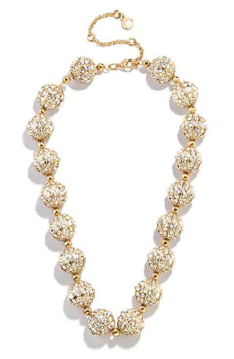 Nessa Crystal Orb Station Statement Necklace