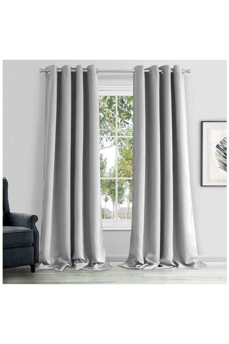 Single Blackout Panel Curtain, Main, color, LIGHT GREY