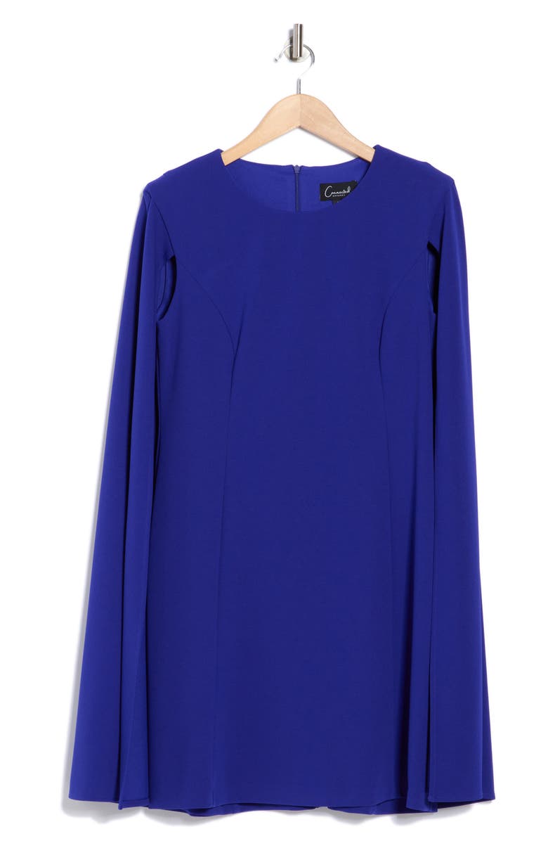 Connected Apparel Cape Sleeve Sheath Dress, Alternate, color, Deep Cobalt