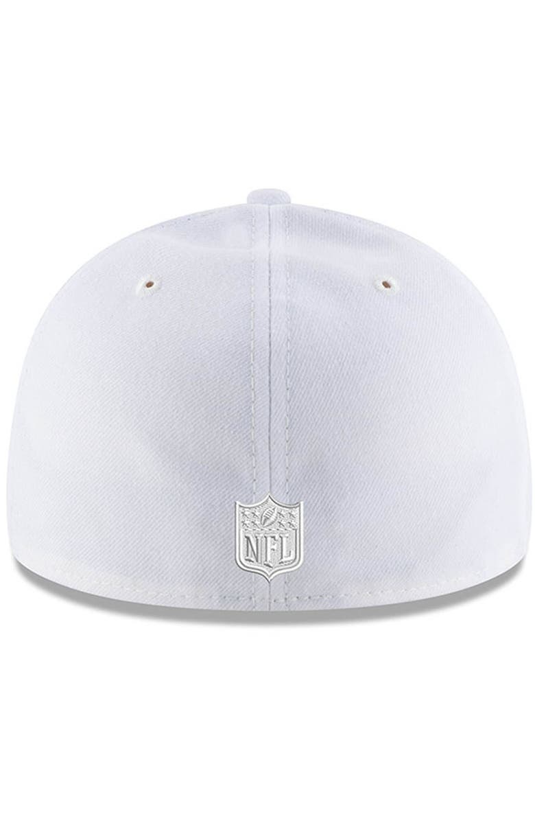 New Era Men's New Era Pittsburgh Steelers White on White Low Profile 59FIFTY Fitted Hat, Alternate, color, 