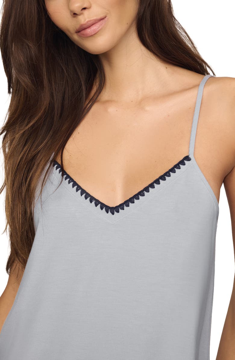 Eberjey Frida Cami Pajamas, Alternate, color, Gray Dawn/ Navy