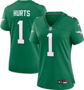 Nike Women's Nike Jalen Hurts Kelly Green Philadelphia Eagles Game Player Jersey