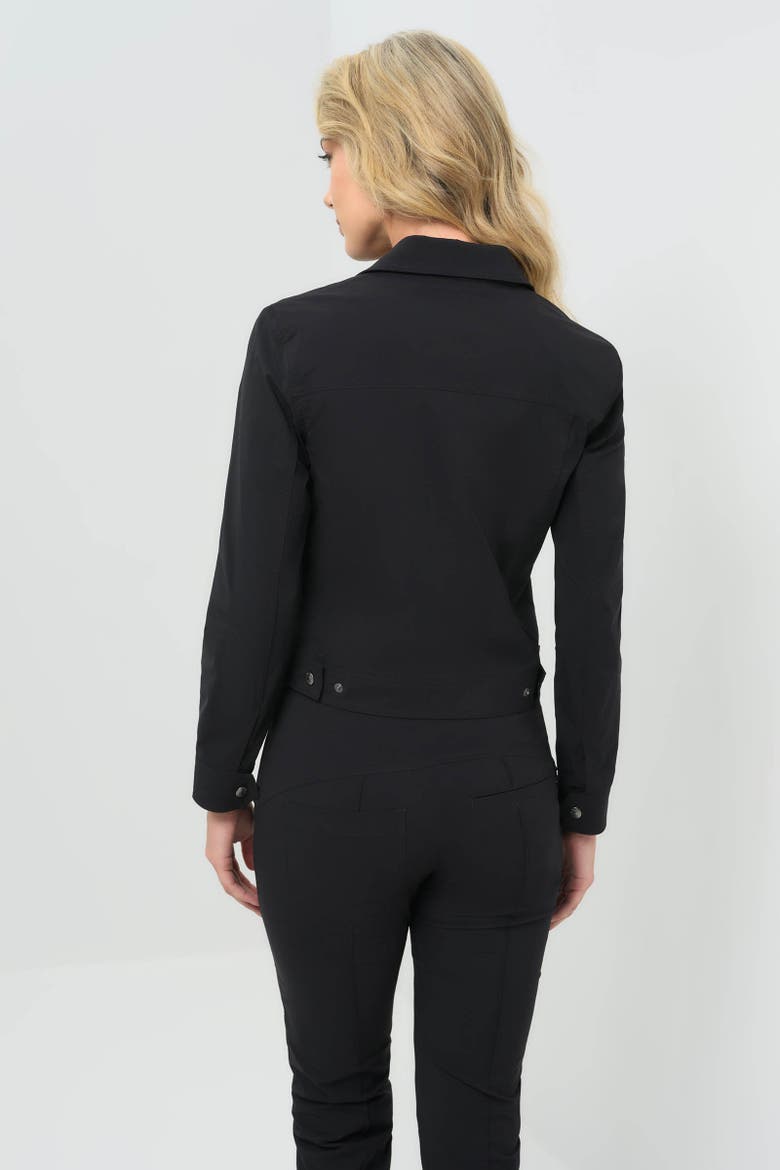 Delilah Ultra Light Weight Denim Style Jacket, Alternate, color, Black