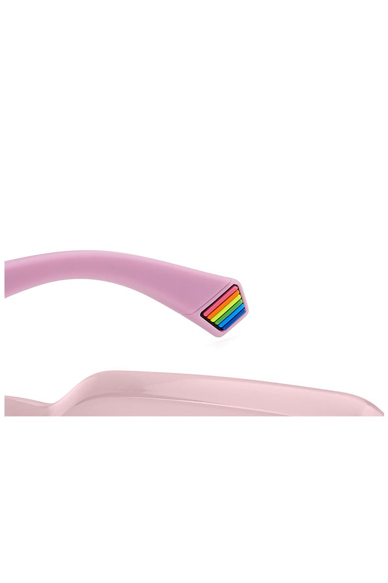 51mm Polarized Rectangular Sunglasses, Alternate, color, PINK/ VIOLET POLAR