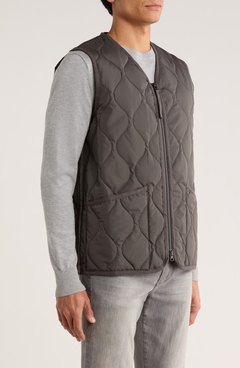 TAION Military Onion Quilt Water Repellent 800 Fill Power Down Vest, Alternate, color, Charcoal
