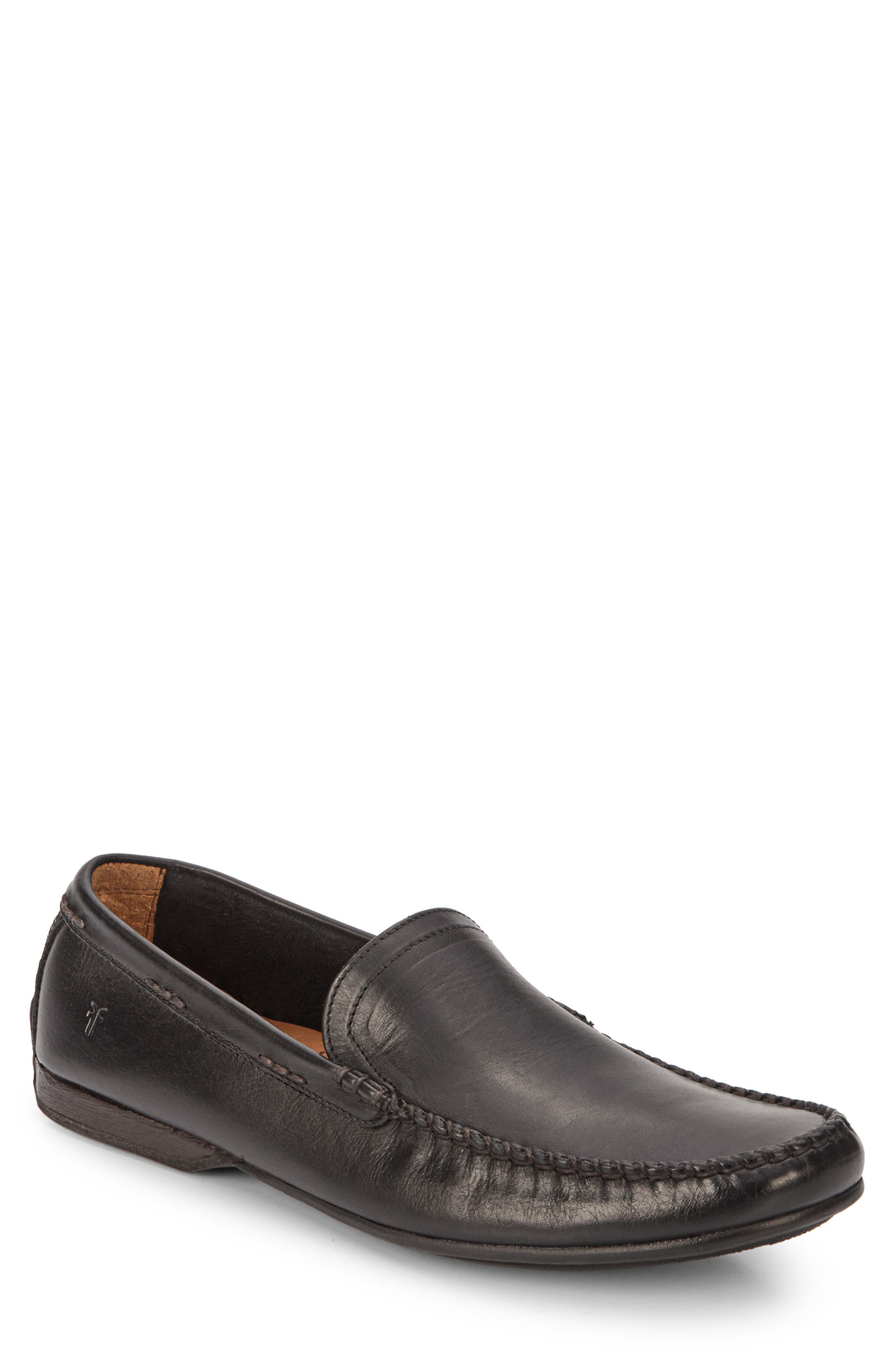 Frye Lewis Venetian Loafer, Main, color, Black