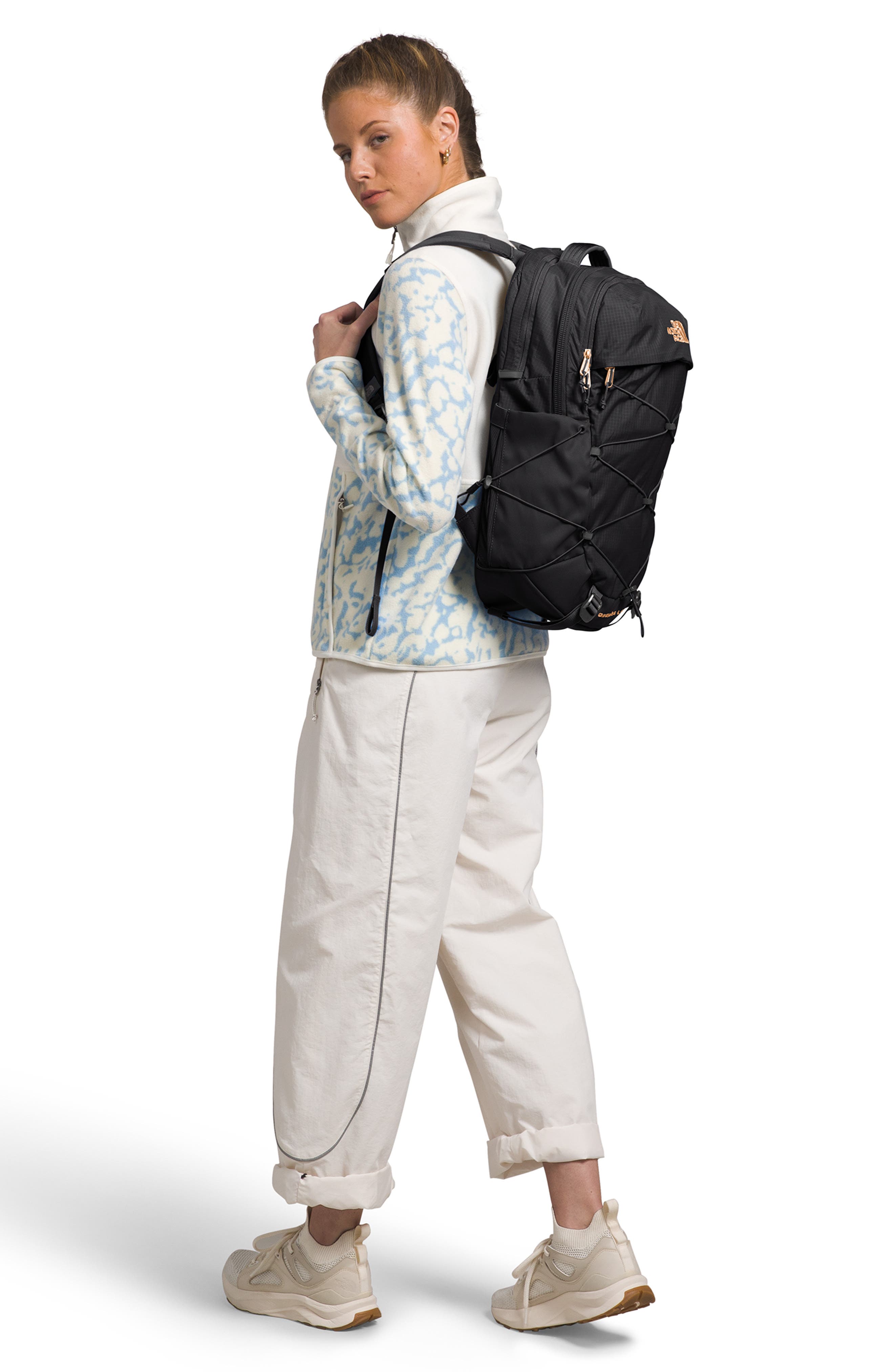 The North Face Borealis Water Repellent Luxe Backpack, Alternate, color, Tnf Black-Burnt Cora