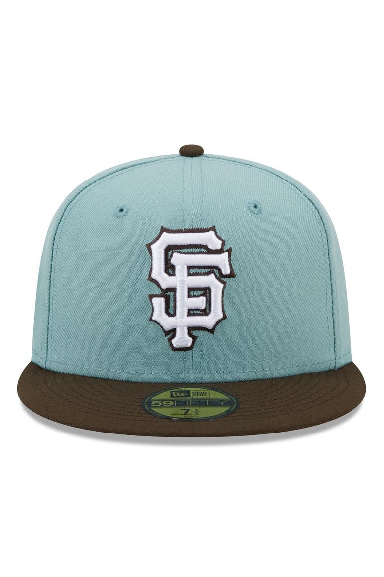 Men's New Era Light Blue/Brown San Francisco Giants  2002 World Series Beach Kiss 59FIFTY Fitted Hat, Alternate, color, Light Blue