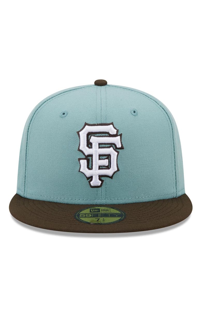 New Era Men's New Era Light Blue/Brown San Francisco Giants  2002 World Series Beach Kiss 59FIFTY Fitted Hat, Alternate, color, 