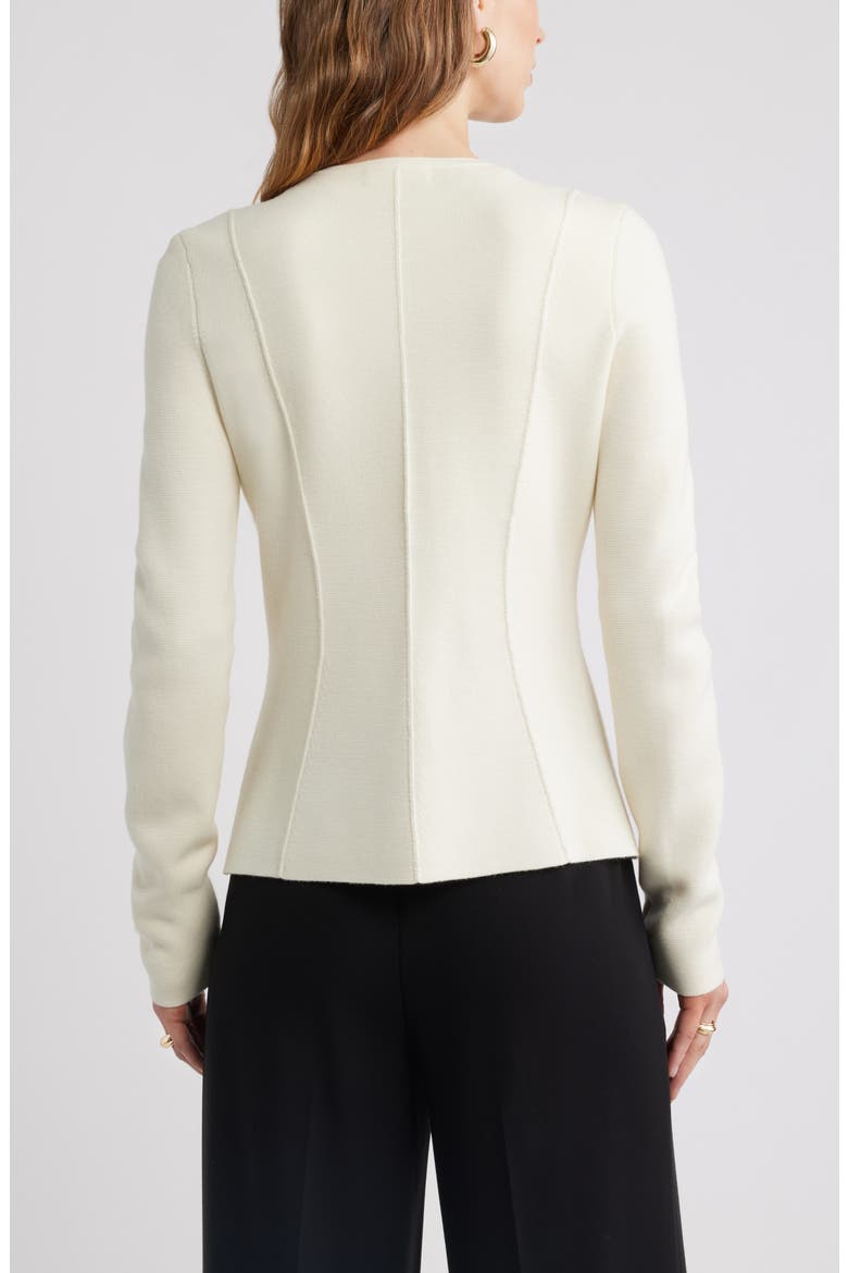 Merino Wool Sweater Jacket, Alternate, color, IVORY TOFU