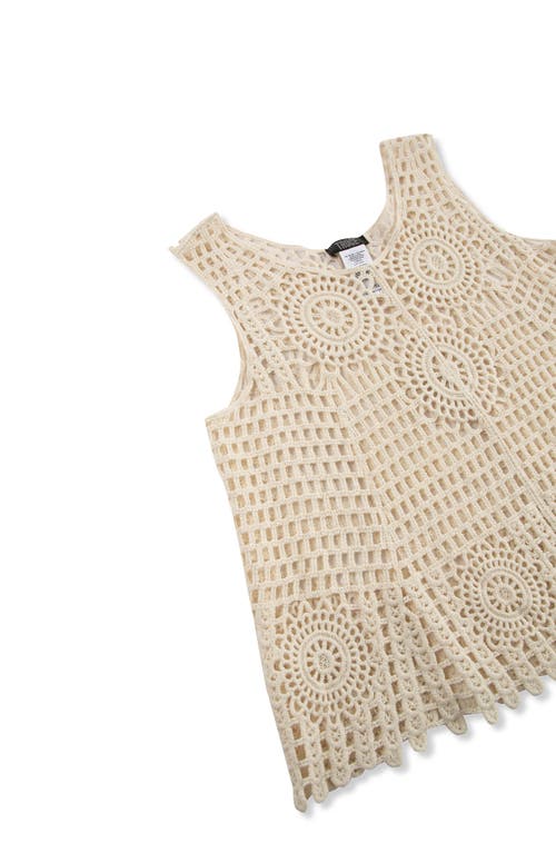 Truce Kids' Open Stitch Tank & Camisole Set In Off-white