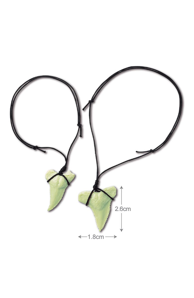 4M Kidzlabs Dig Glow Shark Teeth Excavation Kit, Make 2 Glow Necklaces, Alternate, color, Multicolored