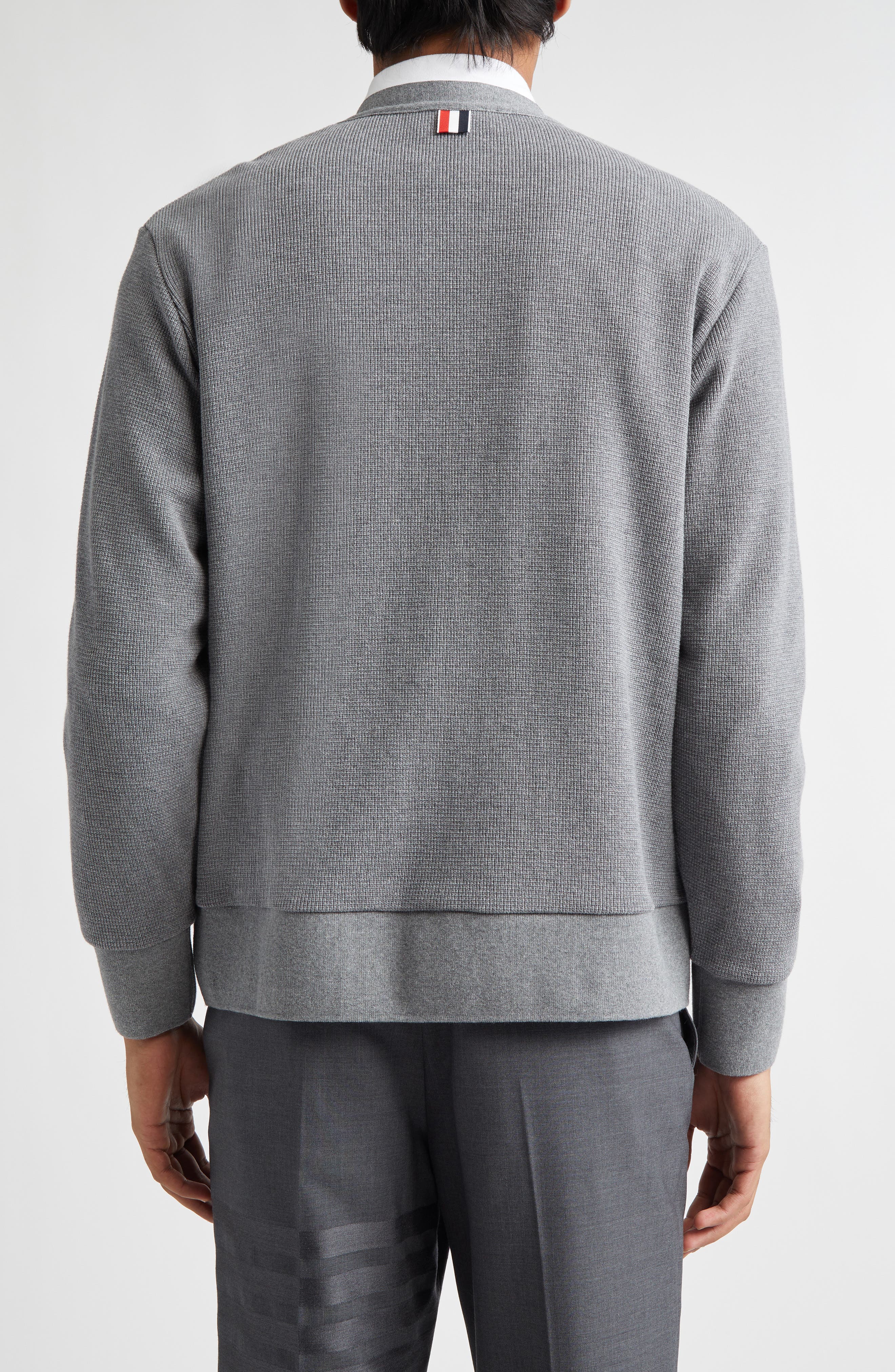Waffle Knit V-Neck Cardigan - image 2