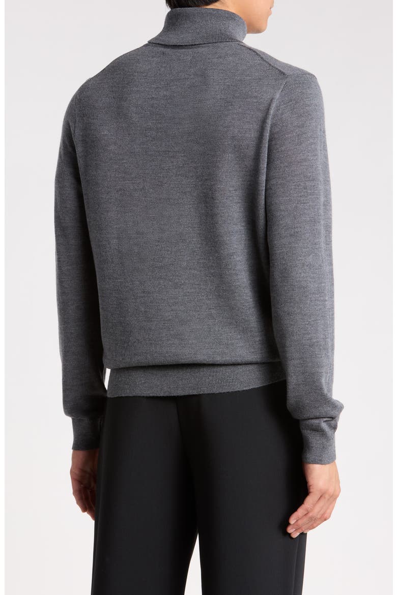 Washable Merino Wool Turtleneck Sweater, Alternate, color, GREY MAGNET HEATHER