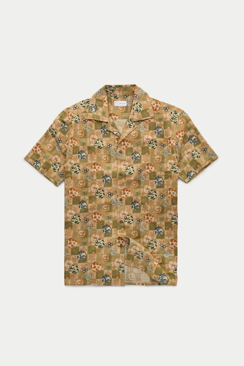 Cotton Bowling Shirt, Main, color, Multi