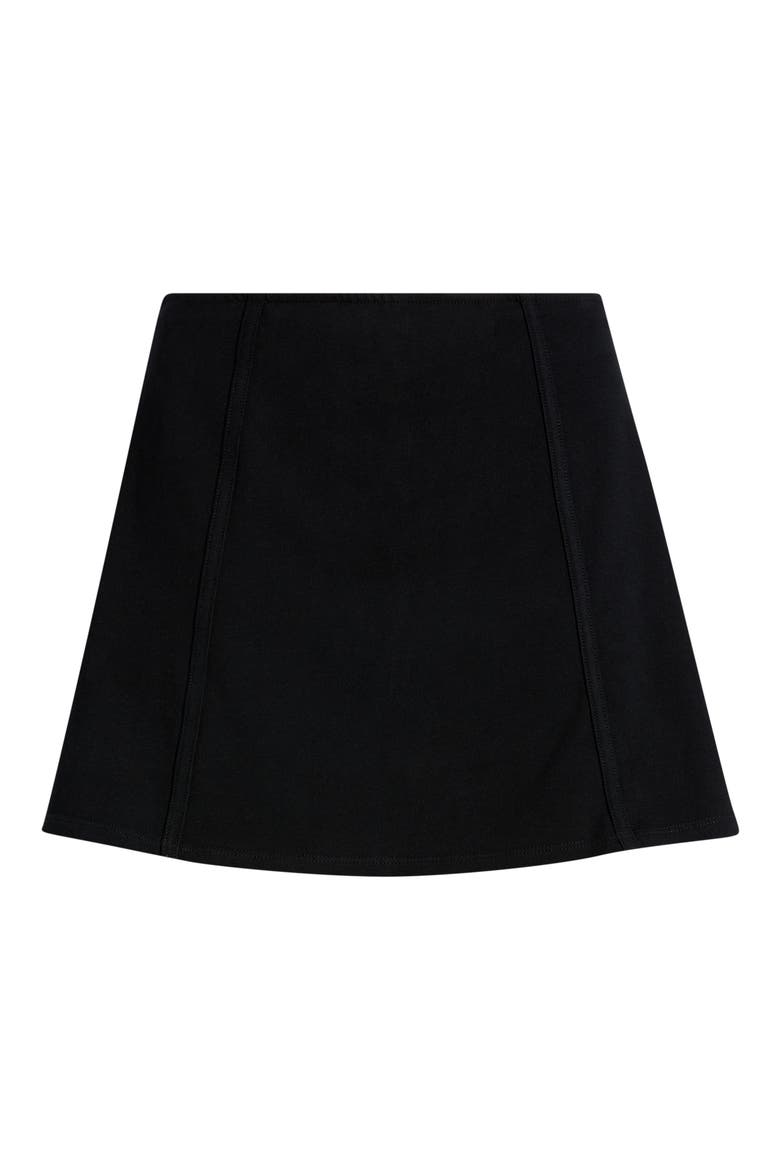 Cotton Jersey Mini Skort, Alternate, color, BLACK