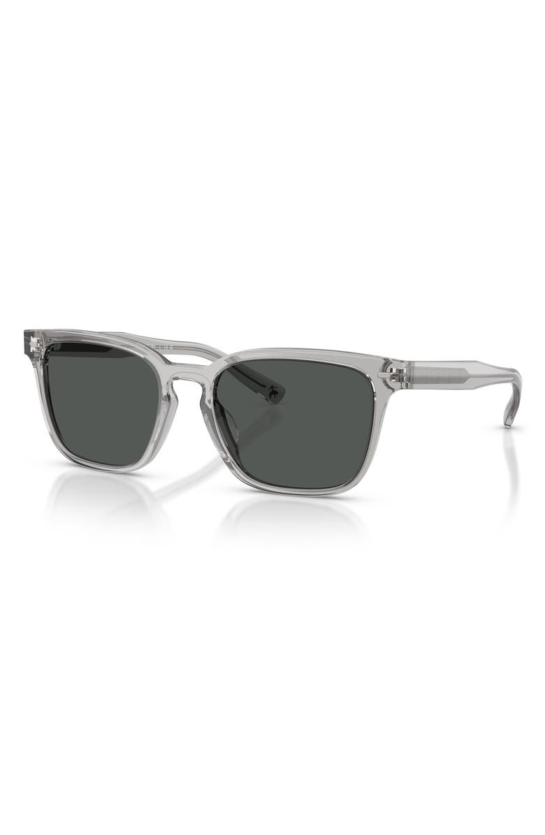 Brooks Brothers 57mm Rectangular Sunglasses, Alternate, color, Grey Transparent / Dark Grey