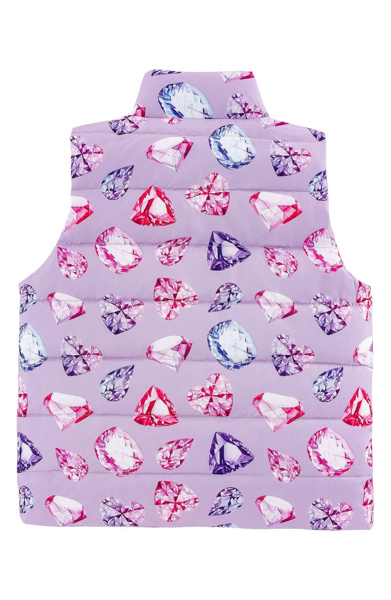 CALONIE Kids' Casey Reversible Down Puffer Vest, Alternate, color, Purple