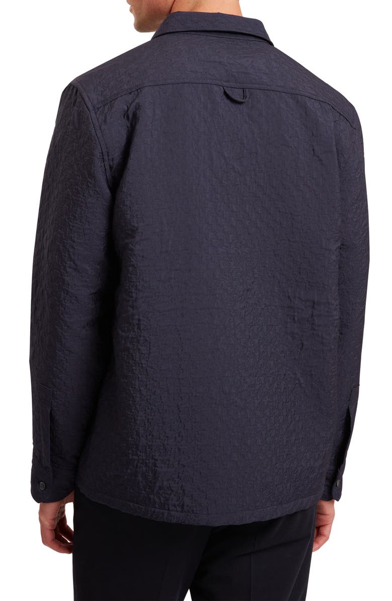 Ted Baker Gentil Jacquard Shirt Jacket, Alternate, color, Navy
